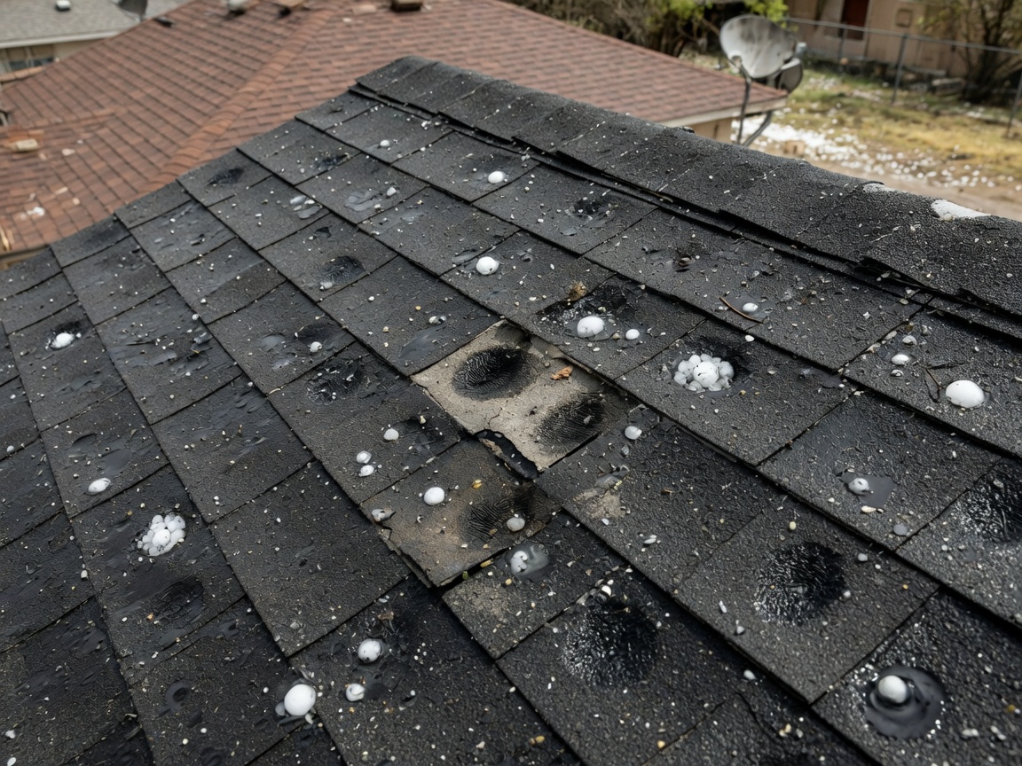 How To Spot Hail Damage On Asphalt Shingles After A Storm